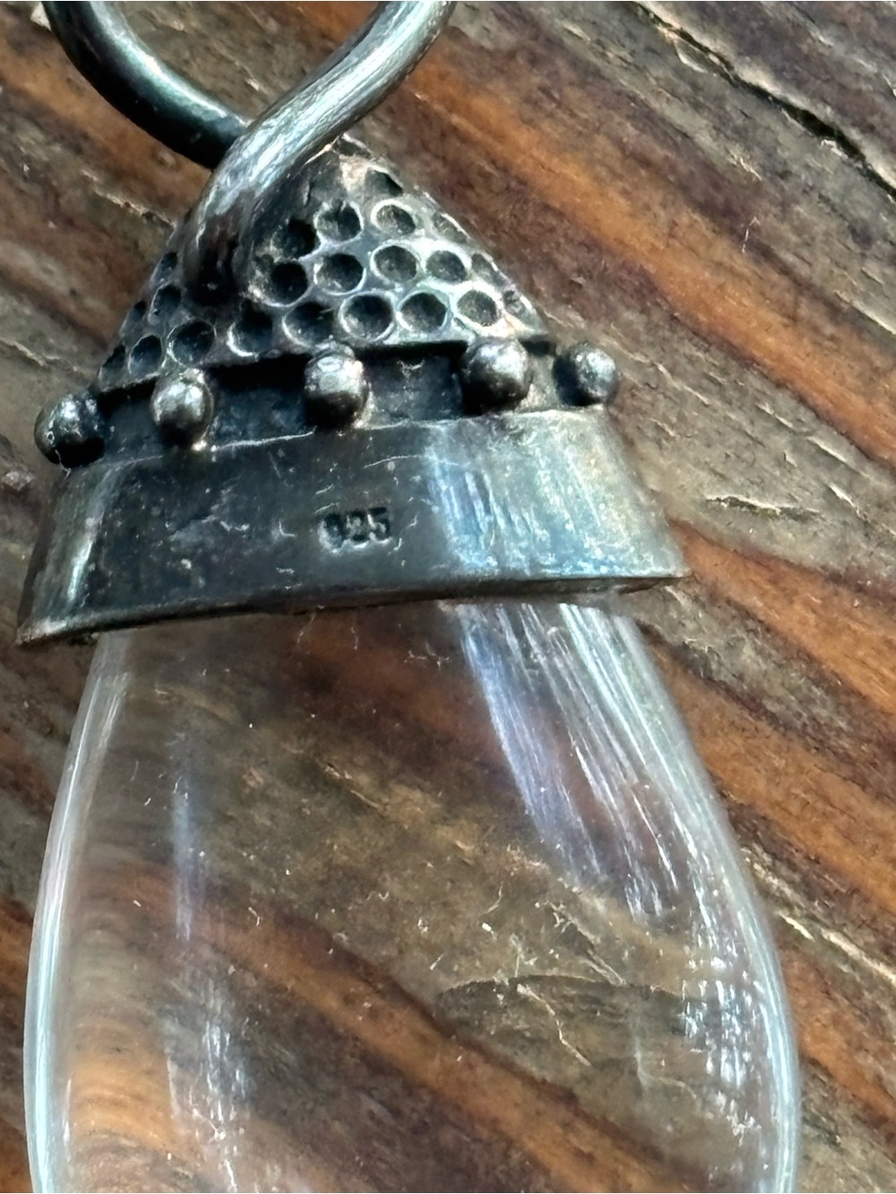 Sterling Silver Glass Pendant - Picture 2 of 4